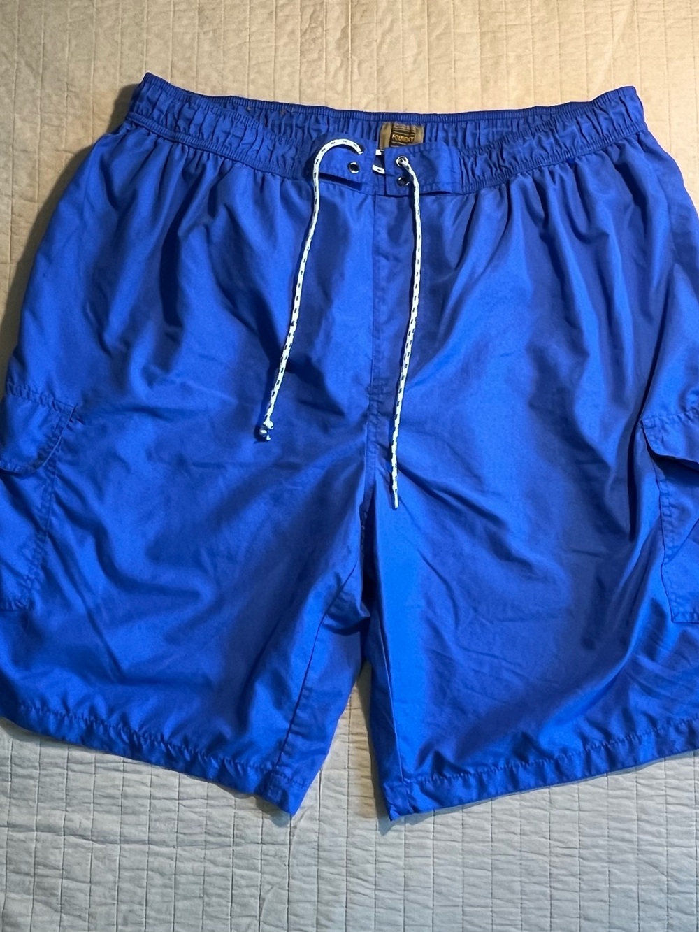 The Foundry Supply Co. Royal Blue Men's Swim Trunks with Drawstring